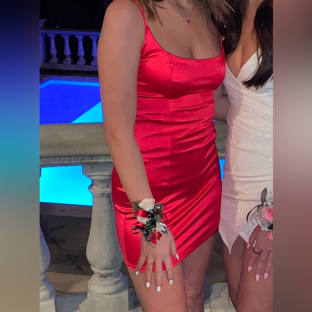 Lucy in the Sky Vibrant Red Mini Dress